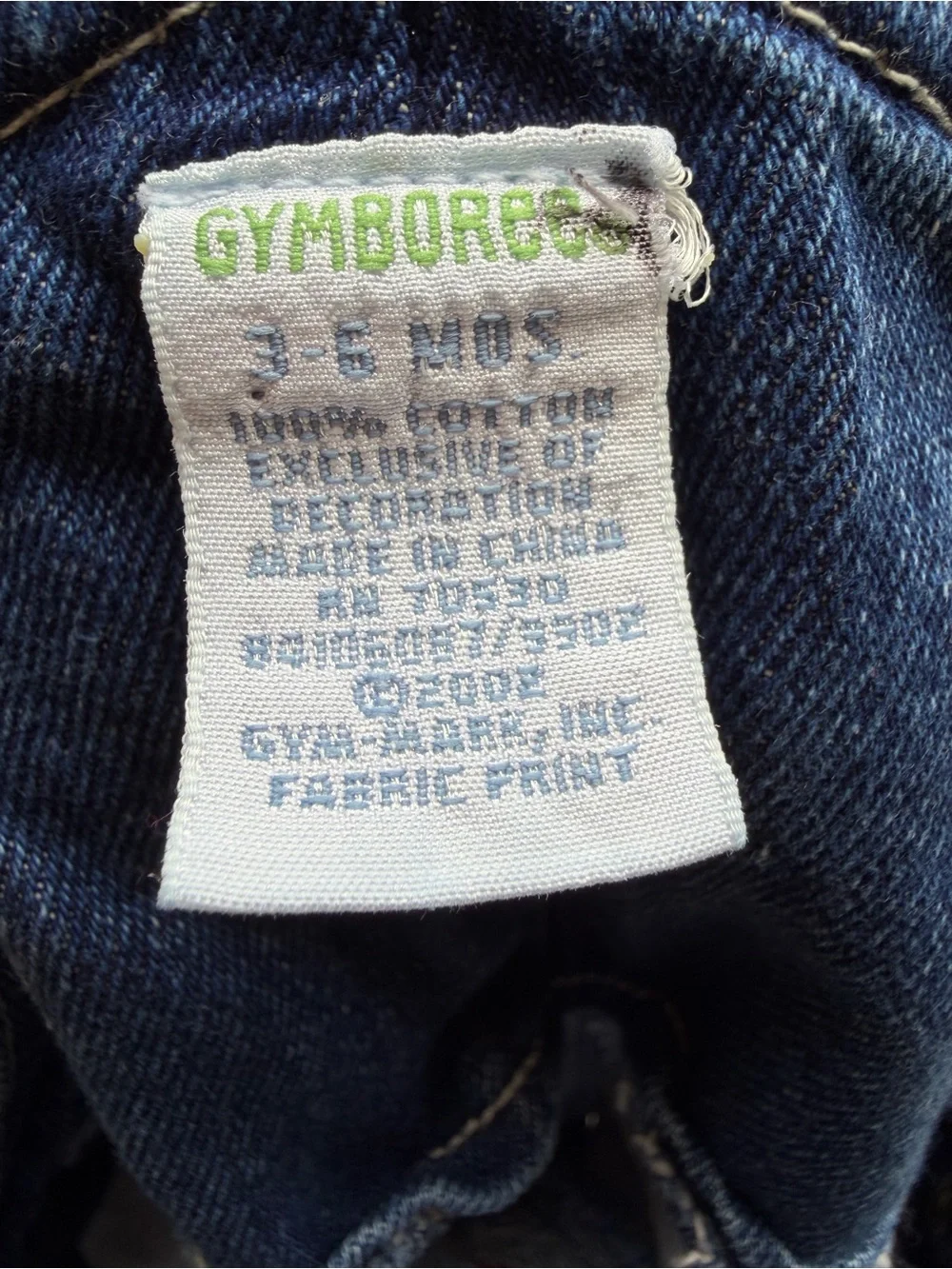 Vintage 2002 Gymboree Play Ball Baby Denim Shortalls 3-6M Baseball Overalls